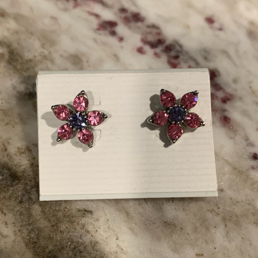 Beautiful pink crystal earrings